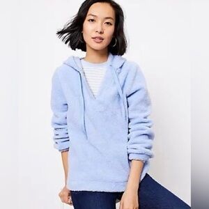 LOFT large NWT Sherpa fleece pullover